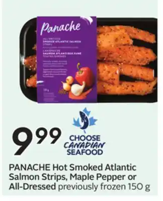 Sobeys PANACHE Hot Smoked Atlantic Salmon Strips, Maple Pepper or All-Dressed offer