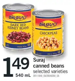 Fortinos SURAJ CANNED BEANS offer