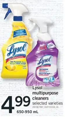 Fortinos LYSOL MULTIPURPOSE CLEANERS, 650-950 mL offer