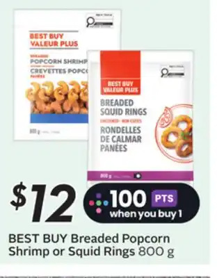 Sobeys BEST BUY Breaded Popcorn Shrimp or Squid Rings offer