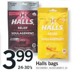 Fortinos HALLS BAGS, 24-30's offer