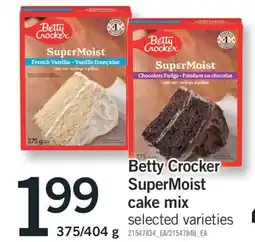 Fortinos BETTY CROCKER SUPERMOIST CAKE MIX, 375/404 g offer