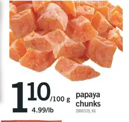 Fortinos PAPAYA CHUNKS offer