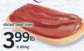 Fortinos SLICED BEEF LIVER offer