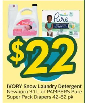 Sobeys IVORY Snow Laundry Detergent offer