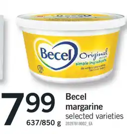 Fortinos BECEL MARGARINE, 637/850g offer