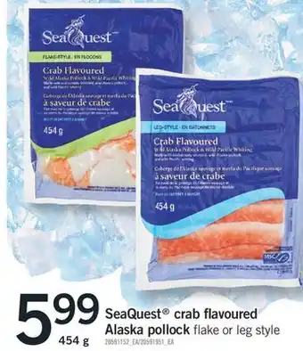 Fortinos SEAQUEST CRAB FLAVOURED ALASKA POLLOCK, 454 g offer