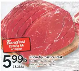 Fortinos SIRLOIN TIP ROAST OR STEAK offer