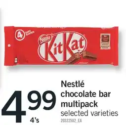 Fortinos NESTLÉ CHOCOLATE BAR MULTIPACK 4's offer