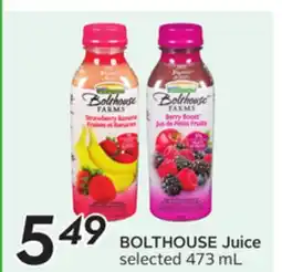 Sobeys BOLTHOUSE Juice offer