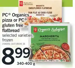 Fortinos PC ORGANICS PIZZA OR PC GLUTEN FREE GLUTEN FREE FLATBREAD, 340-400 g offer