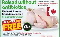 Sobeys COMPLIMENTS Fresh Raised Without Antibiotics Chicken offer