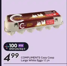 Sobeys COMPLIMENTS Cozy Coop Large White Eggs offer