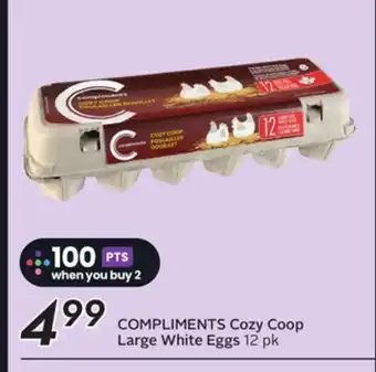 Sobeys COMPLIMENTS Cozy Coop Large White Eggs offer