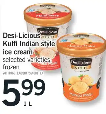 Fortinos DESI-LICIOUS KULFI INDIAN STYLE ICE CREAM offer