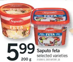 Fortinos SAPUTO FETA, 200g offer