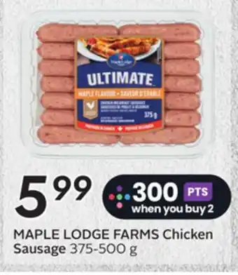 Sobeys MAPLE LODGE FARMS Chicken Sausage offer