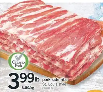 Fortinos PORK SIDE RIBS PORK offer