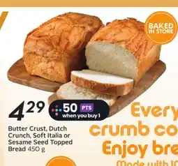 Sobeys Butter Crust, Dutch Crunch, Soft Italia or Sesame Seed Topped Bread offer