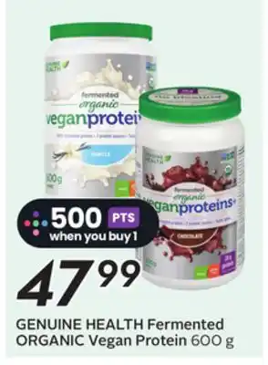 Sobeys GENUINE HEALTH Fermented ORGANIC Vegan Protein offer