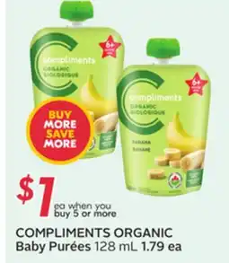 Sobeys COMPLIMENTS ORGANIC Baby Purées offer