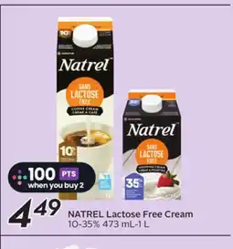 Sobeys NATREL Lactose Free Cream offer