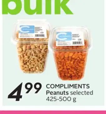 Sobeys COMPLIMENTS Peanuts offer