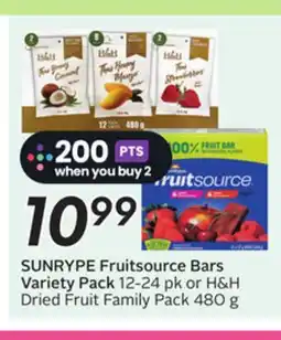 Sobeys SUNRYPE Fruitsource Bars Variety Pack offer