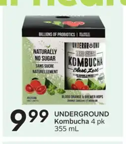 Sobeys UNDERGROUND Kombucha offer