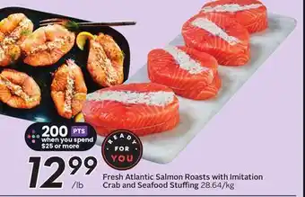 Sobeys Fresh Atlantic Salmon Roasts with Imitation Crab and Seafood Stuffing offer