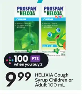 Sobeys HELIXIA Cough Syrup Children or Adult offer