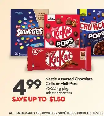 Longo's Nestle Assorted Chocolate Cello or MultiPack offer