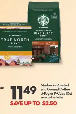 Longo's Starbucks Roasted and Ground Coffee 340g or K-Cups 10ct offer