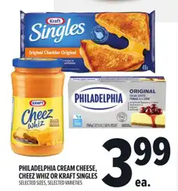 Metro PHILADELPHIA CREAM CHEESE, CHEEZ WHIZ OR KRAFT SINGLES offer