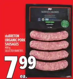 Metro DUBRETON ORGANIC PORK SAUSAGES offer