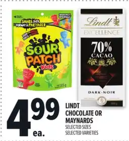 Metro LINDT CHOCOLATE OR MAYNARDS offer