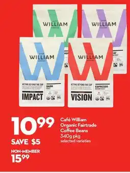 Longo's Café William Organic Fairtrade Coffee Beans offer