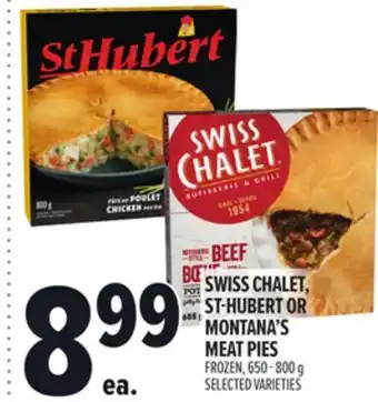 Metro SWISS CHALET, ST-HUBERT OR MONTANA'S MEAT PIES offer