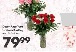 Longo's Dozen Rose Vase Grab and Go Bag offer