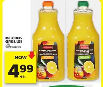 Metro IRRESISTIBLES ORANGE JUICE offer