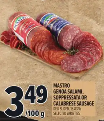 Metro MASTRO GENOA SALAMI, SOPPRESSATA OR CALABRESE SAUSAGE offer