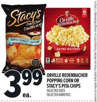 Metro ORVILLE REDENBACHER POPPING CORN OR STACY'S PITA CHIPS offer