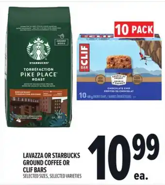 Metro LAVAZZA OR STARBUCKS GROUND COFFEE OR CLIF BARS offer