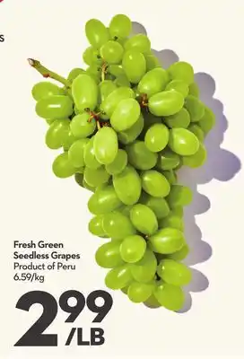 Longo's Fresh Green Seedless Grapes offer