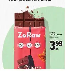 Metro ZORAW CHOCOLATE BARS offer