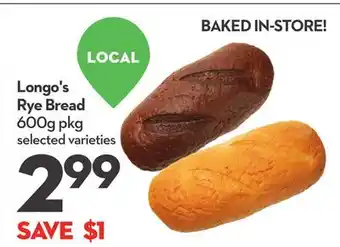 Longo's Longo's Rye Bread offer