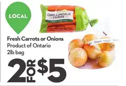 Longo's Fresh Carrots or Onions offer