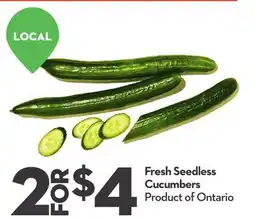 Longo's Fresh Seedless Cucumbers offer