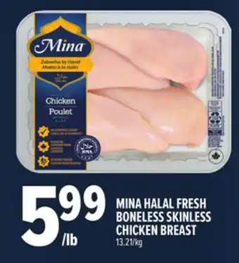 Metro MINA HALAL FRESH BONELESS SKINLESS CHICKEN BREAST offer