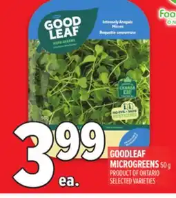 Metro GOODLEAF MICROGREENS offer